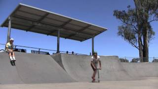 Backflip 360 fakie attempts on scooter (HQ) -Jackson Gibbons-