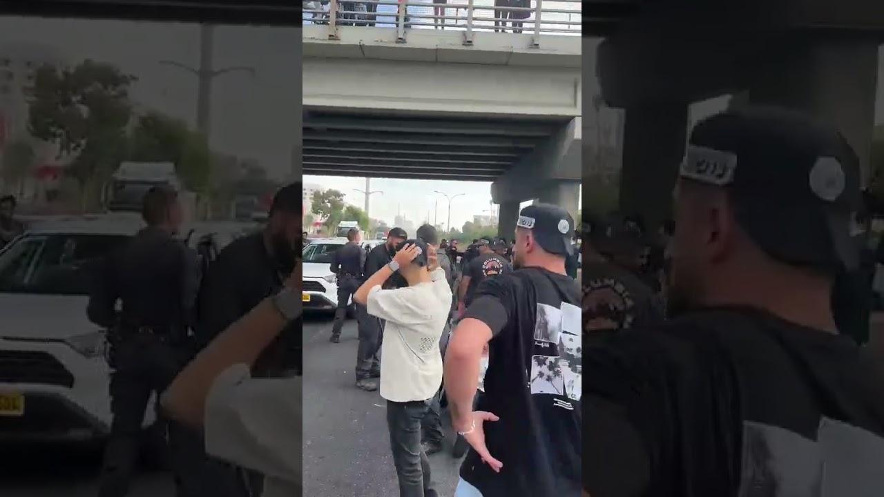 Wild Clashes between Police and Haredi Protesters Blocking Highway 4 Near Bnei Brak Wed. June 17