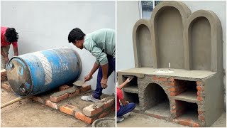 Old Drum to Stylish Wash Basin 🤯 Cement Wash Basin DIY – Budget free Premium Look ⚒️