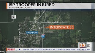 Illinois State Trooper hurt in I-55 motorcycle crash