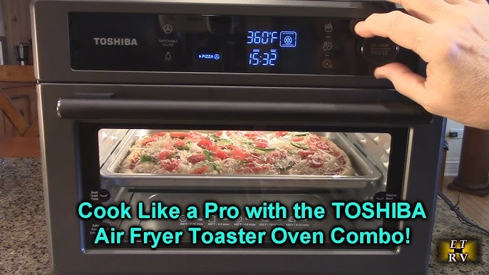 Toshiba Speedy Convection Toaster Oven Countertop with Double Infrared  Heating, 10-in-1 with Toast, Pizza, Rotisserie, Larger 6-slice Capacity,  1700W