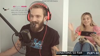 (part two) pewdiepie and marzia being soft on charity stream