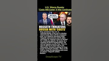 U.S. Warns Russia: “Costs Will Come” if War Continues #ukraine #russia #usmilitary #hegseth #tom