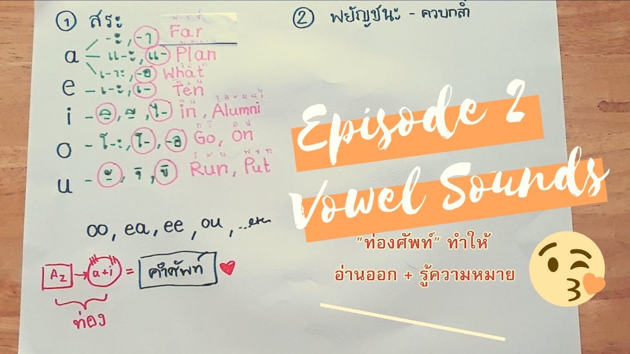 สระภาษาอังกฤษ a e i o u ...เทียบ สระ ไทย อังกฤษ | EP.2