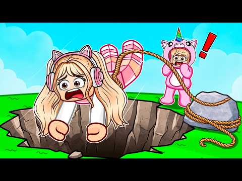 WE JUMPED INTO A GIANT HOLE TO ESCAPE in ROBLOX!