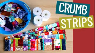 🔷 🔶 HOW USE UP SCRAP FABRIC - CRUMB QUILT TUTORIAL with adding machine tape screenshot 5