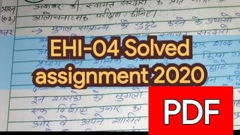 EHI 04 solved assignment  | ehi 04 free solved assignment | ehi 04 | ignou