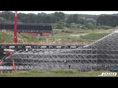 Opbouw (3 aug) Circuit Zandvoort voor Formule 1