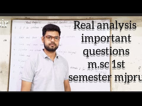 Real analysis important