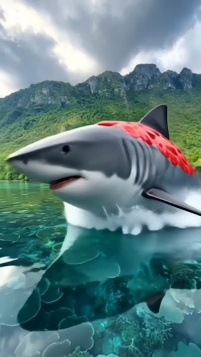 hiu ada kulit stroberi nya 😱⁉️ #monster #shark #megalodon #shorts #shortvideo #bhoot #fyp #funny