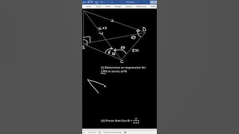 3 Dimension, solving for Cos(x) Trigonometry