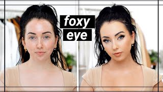 FOXY EYE MAKEUP TREND | Full Coverage & Lifted, Pale to Tan TRANSFORMATION