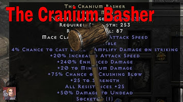 D2R Unique Items - The Cranium Basher (Thunder Maul)