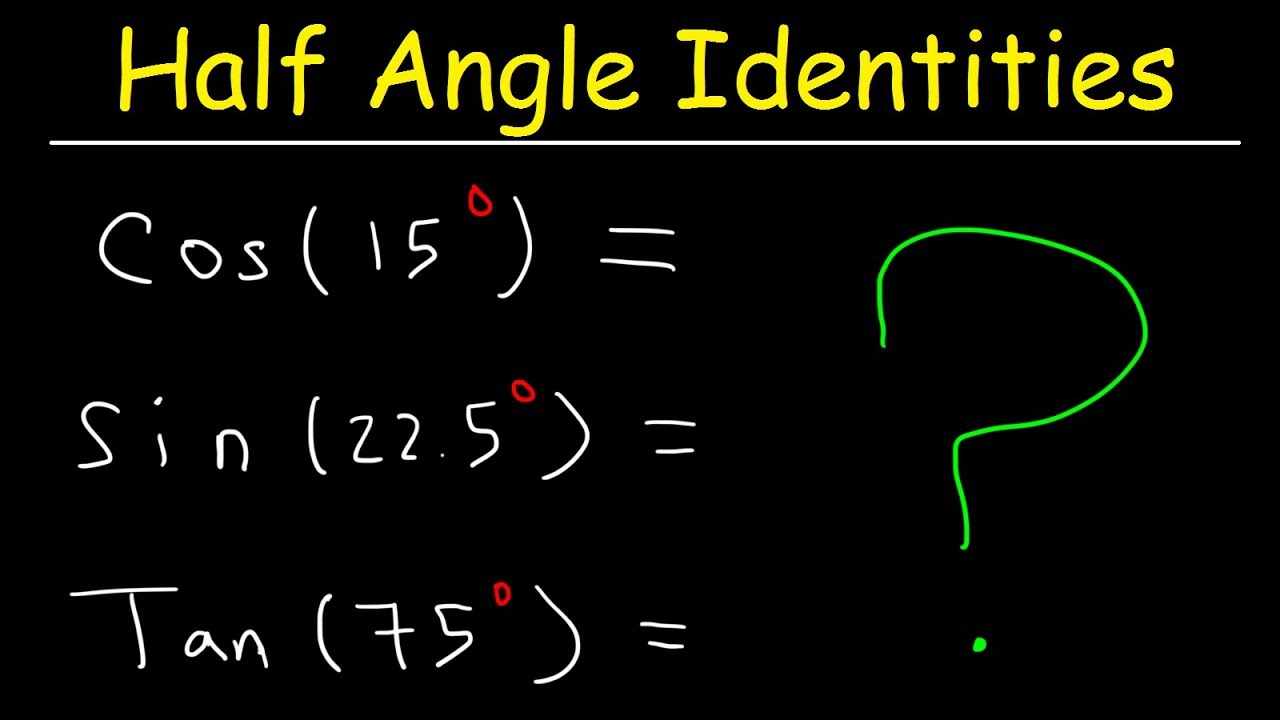 Double Angle Identities Worksheet