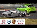 VAG Crashes Nürburgring - VW AUDI & PORSCHE CRASH Compilation Nürburgring Nordschleife