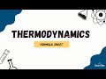 Thermodynamics formula Sheet for JEE/NEET/Board exam
