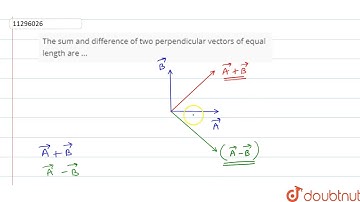 The sum and diffrence of two perpendicular vector of equal length are