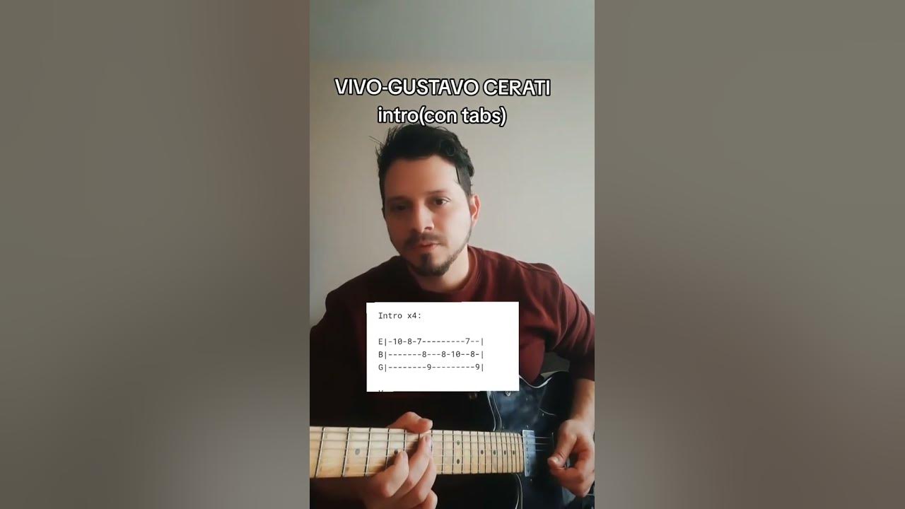 VIVO- Cerati (intro de guitarra con tabs) #cantante #cerative #guitarrista