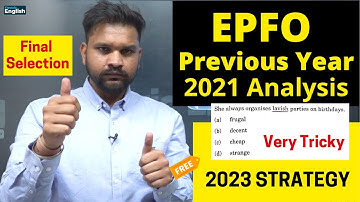 UPSC EPFO English Preparation 2023 ✅EPFO English Syllabus & PYQ Analysis, EPFO 2023 Exam Preparation
