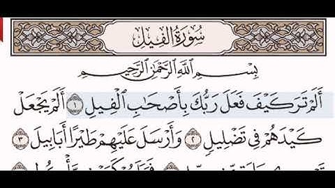 سورة الفيل الشيخ مشاري بن راشد العفاسي من مصحف آيات