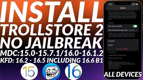 Install Trollstore 2 iOS 15.0-15.7.1/16.0-16.1.2 & iOS 16.2-16.5 & 16.6b1 | MDC & KFD | No Jailbreak