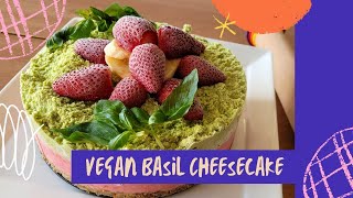 Strawberry Basil Vegan "Cheesecake" by Henry Ponco & Jullian Yam