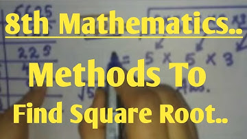 # Methods to find square root @prime factorization and division method.