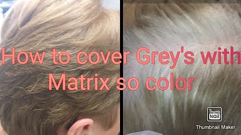 Root touch up # Grey coverage with Matrix color #light blonde