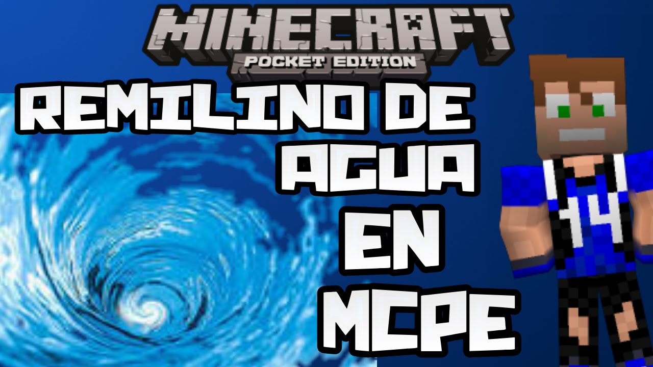 Como hacer un remolino de agua en minecraft PE YouTube Como hacer un remolino de agua en minecraft PE YouTube