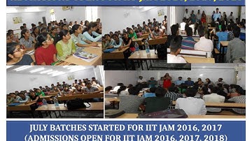IIT JAM CLASSROOM CRASH COURSE PROGRAM - BATCHES STARTS  FROM 1 NOV 2015 (ADMISSIONS OPEN)