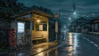 A Rainy Night at a Bus Stop in Japan 🌧️ Lofi for Sleep & Rest screenshot 4