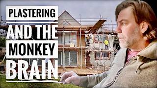 Harassed by the MONKEY!!!. Scratch coat sand and cement outside render plastering and monkeys!