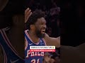 Joel Embiid is having a blast tonight 🔥