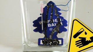 Sulfuric acid vs. car air freshener (wunderbaum)