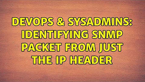 DevOps & SysAdmins: Identifying SNMP packet from just the IP header (2 Solutions!!)