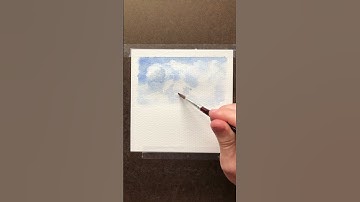 Easy Watercolor Clouds | How to paint step by step #watercolortutorial #watercolor #shorts