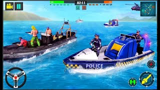 Police Speed Boat Gangster Chase: Android Games screenshot 1
