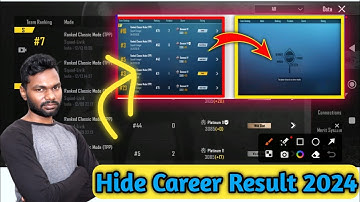 How To Hide Career Result In BGMI 2024 | Pubg Career Result Ko Kaise Hide Kare 2024