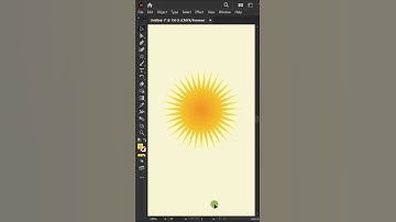 create sun in illustrator in a seconds #sun #sunillustration #illustration #shorts #illusionshorts