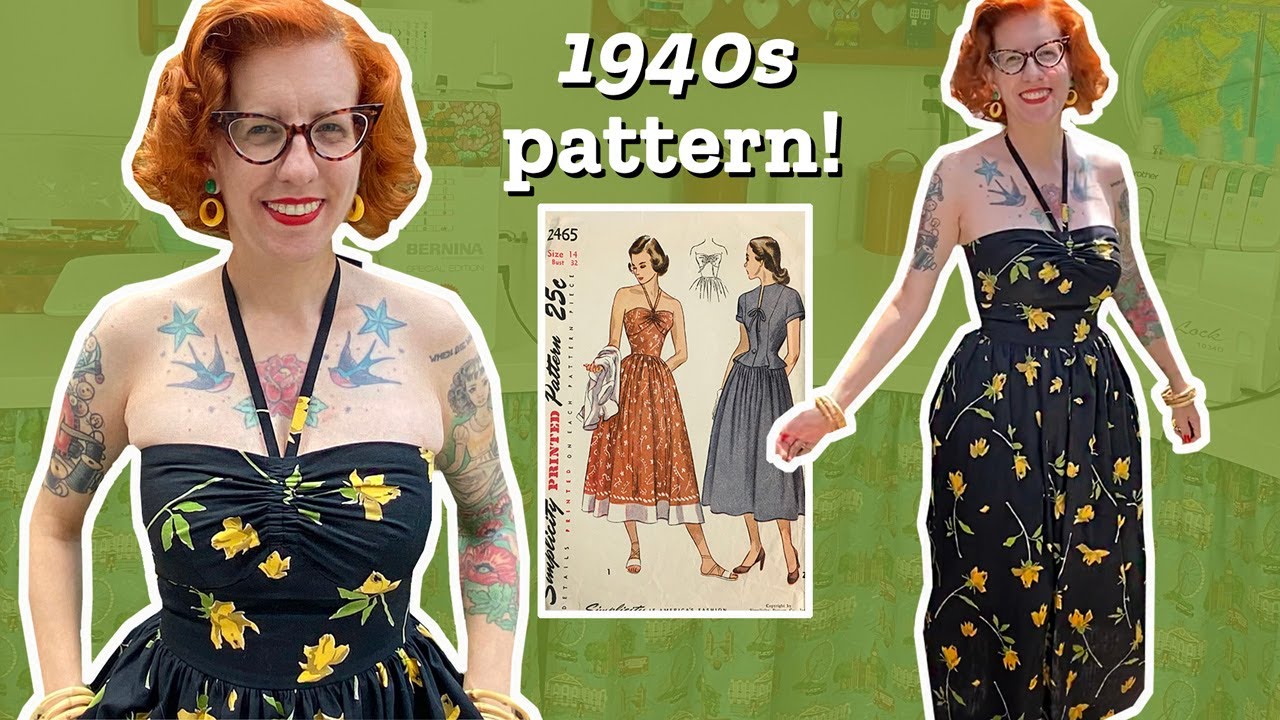 Sewing a summer maxi dress ✨but make it vintage✨ 1940s pattern