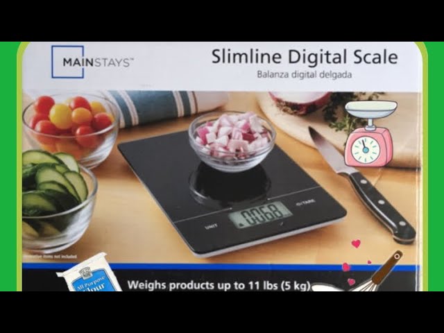 Mainstays MS81-020-100-51 11 lbs Glass Digital Scale - Black