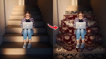 How To Add Design On Stairs Using Vanishing Point -  Photoshop Tutorial