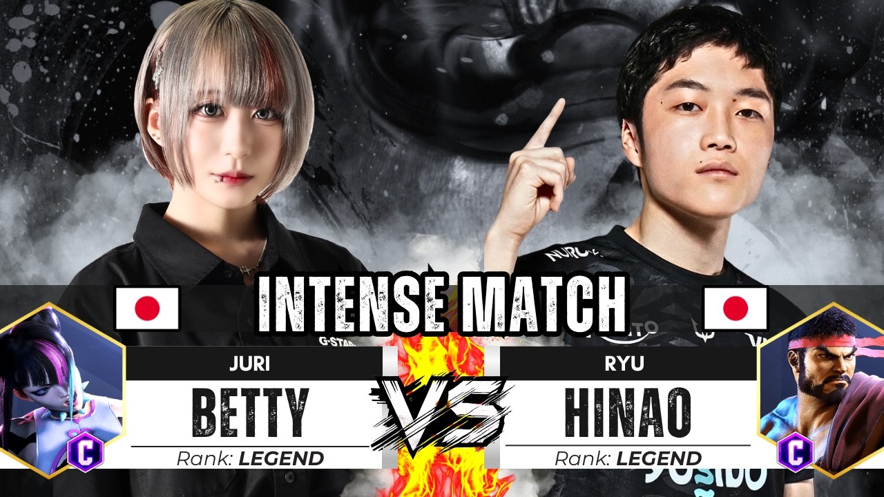 SF6 ▰ BETTY (Juri) + YHC-MOCHI vs HINAO (Ryu) ▰ Street Fighter 6
