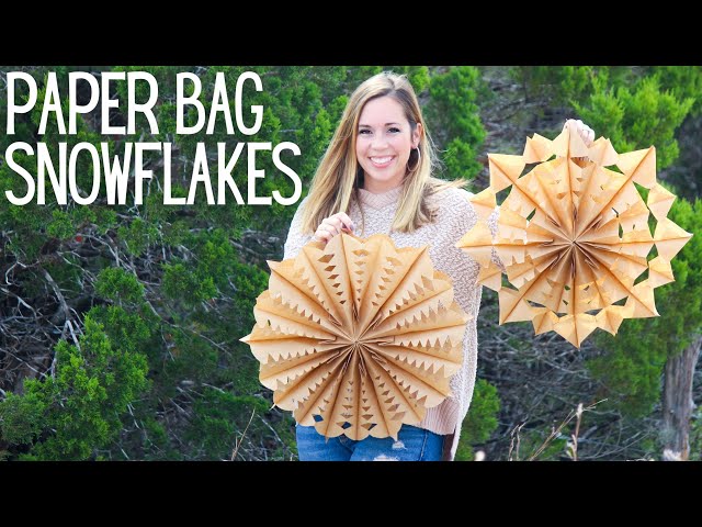 Paper Bag Snowflakes 