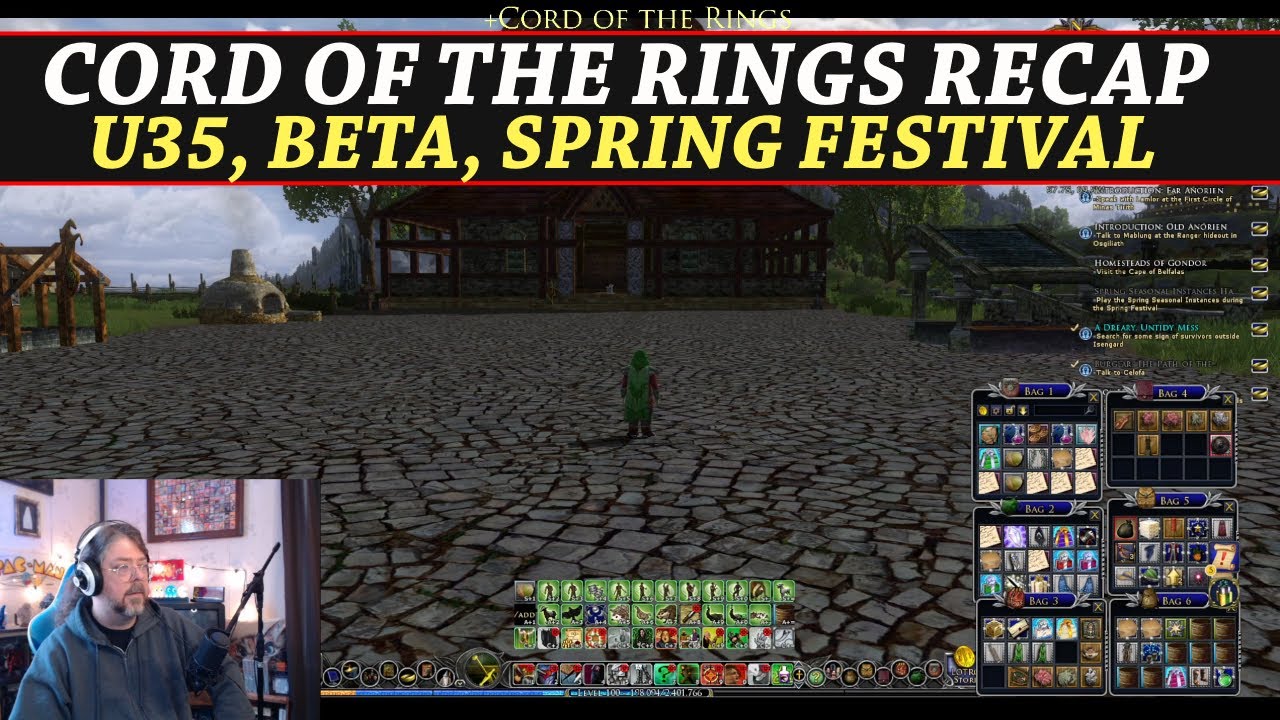 LOTRO Cord of the Rings Recap March 10th U35, Beta, Spring Festival