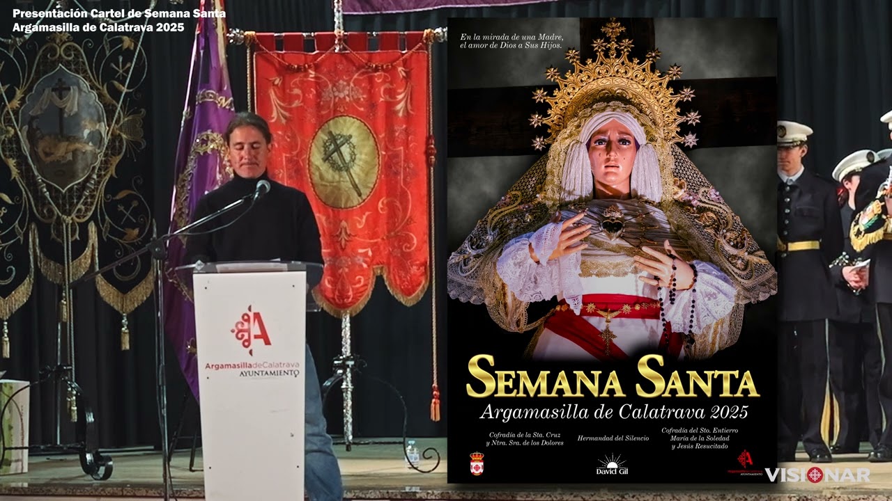 David Gil presenta el Cartel de la Semana Santa 2025 en Argamasilla de Calatrava