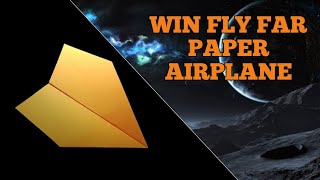 Fly 250 feet, fold the paper plane easily, make the paper plane glide far