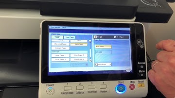 Konica Minolta 8 series - How to change paper type