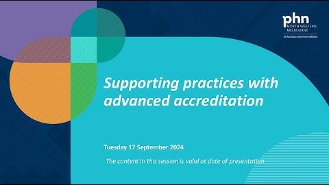 Advanced accreditation for general practices (17 September 2024)