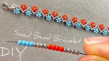 Easy Daisy Bracelet Tutorial: Zig Zag Seed Bead Bracelet | Daisy Chain Bracelet